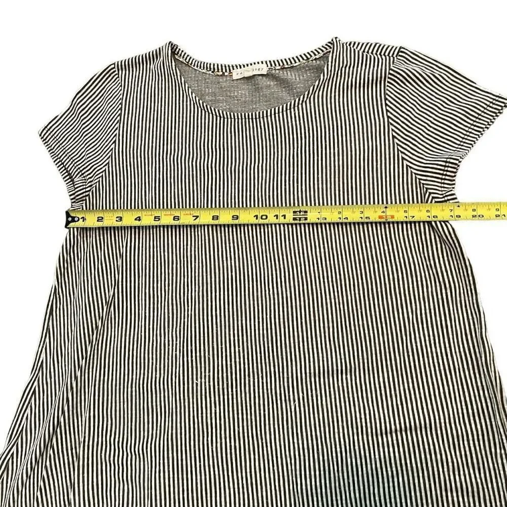 RETROLOGY Green & White Striped Short Sleeve Blouse Size L - Picture 6 of 6